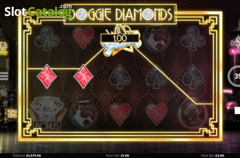 Win Screen 2. Doggie Diamonds slot
