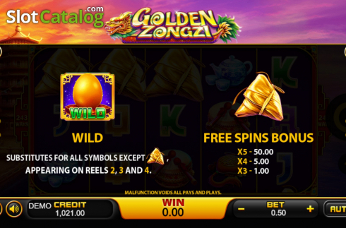 Features. Golden Zongzi slot