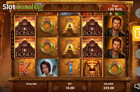 Free Spins Game Play Screen. Mystery of Sun slot