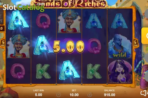 Win screen. Sands of Riches slot