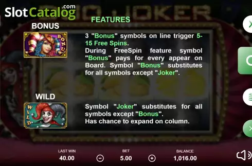 Bildschirm7. Duo Joker slot