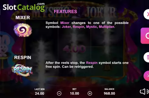Features 2. Mystic Joker (Playbro) slot