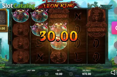 Schermo3. The Treasure of Leon King slot