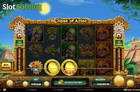 Win screen. Eclipse of Aztec slot