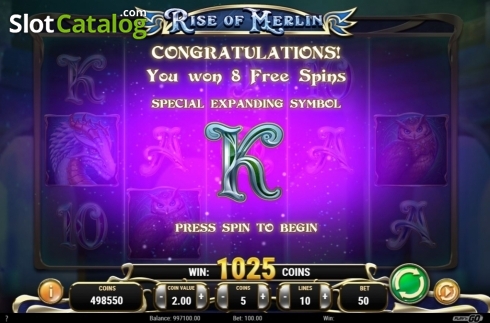 Free Spins 1. Rise of Merlin slot