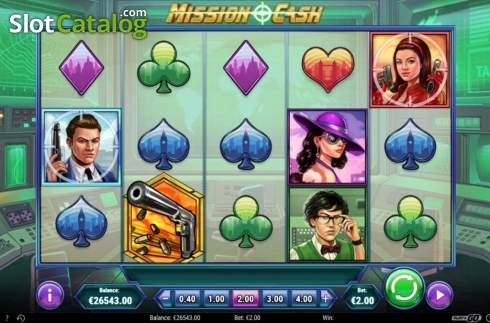 画面2. Mission Cash (ミッション・キャッシュ) カジノスロット