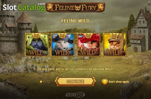 Start Screen. Feline Fury slot