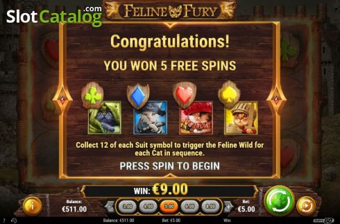 Free Spins 1. Feline Fury slot