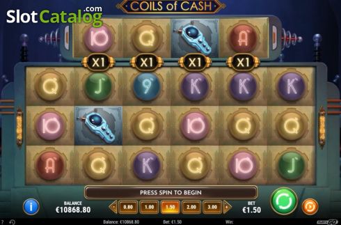 Ecran2. Coils of Cash slot