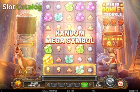 Feature Screen. Miner Donkey Trouble slot