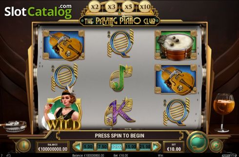 Reel Screen. The Paying Piano Club slot