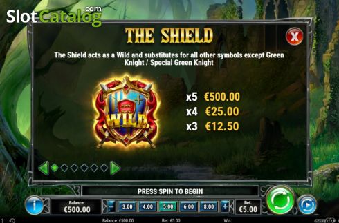 Screenshot7. The Green Knight slot
