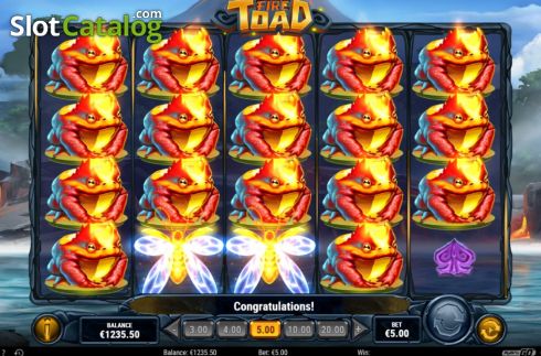 Feature Screen 2. Fire Toad slot