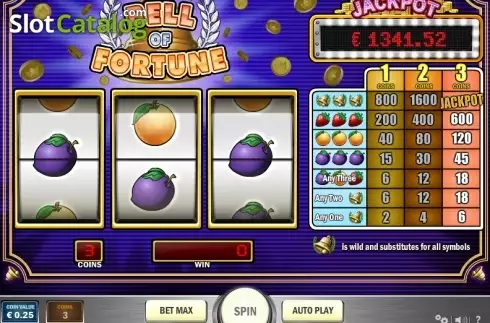 Bildschirm 1. Bell Of Fortune slot