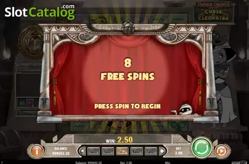 Free Spins 1. Charlie Chance and the Curse of Cleopatra slot