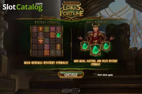 Strart Screen. Tales of Asgard Loki's Fortune slot