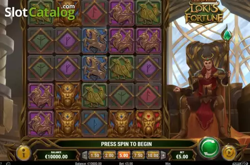 Reels Screen. Tales of Asgard Loki's Fortune slot