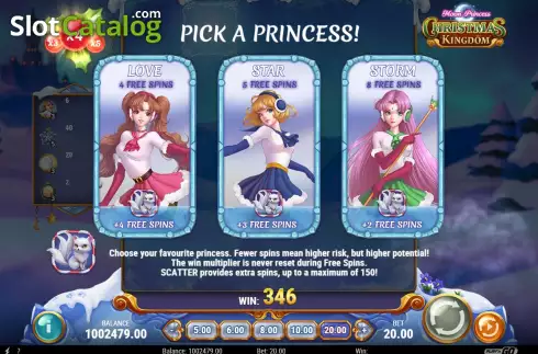 Schermo8. Moon Princess Christmas Kingdom slot