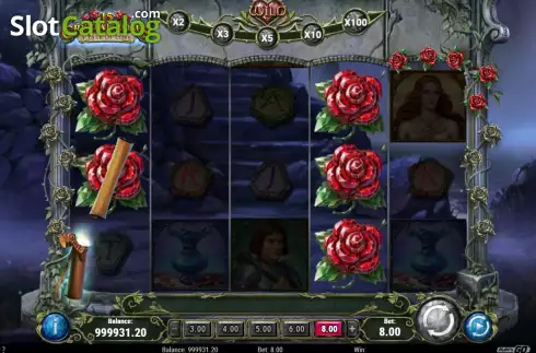 Feature Screen 1. 15 Crystal Roses A Tale of Love slot