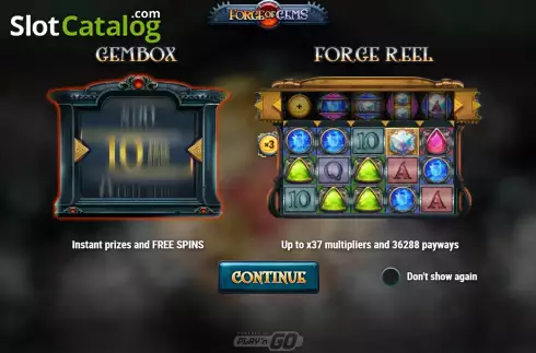 Bildschirm2. Forge of Gems slot