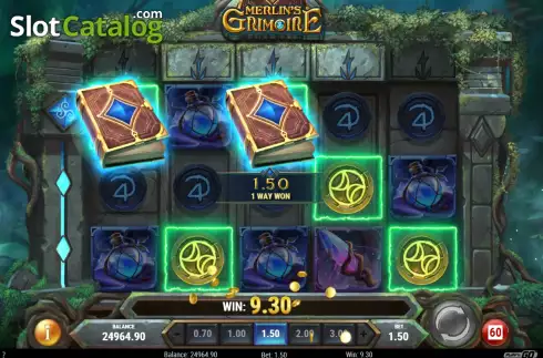 Bildschirm6. Merlin's Grimoire slot