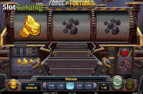 Reels Screen. Forge of Fortunes slot