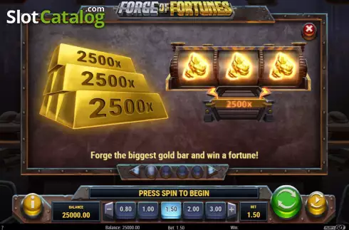 Schermo7. Forge of Fortunes slot