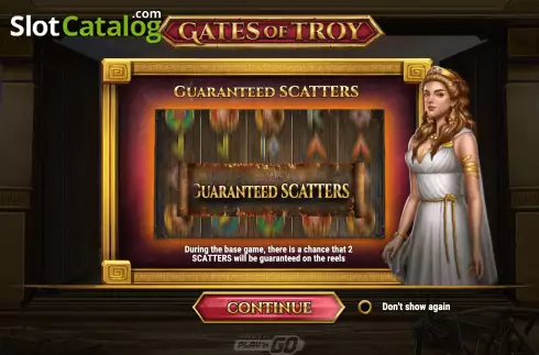 Start Screen. Gates of Troy slot