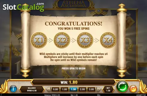 Free Spins 1. Athena Ascending slot