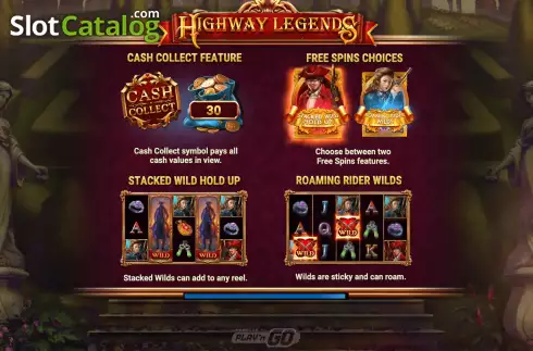 Start Screen. Highway Legends slot