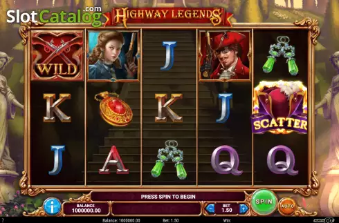 Reels Screen. Highway Legends slot