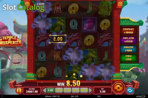 Win Screen 2. Temple of Prosperity slot