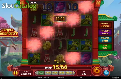 Win Screen 4. Temple of Prosperity slot