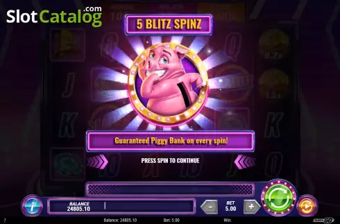 Free Spins. Piggy Blitz slot