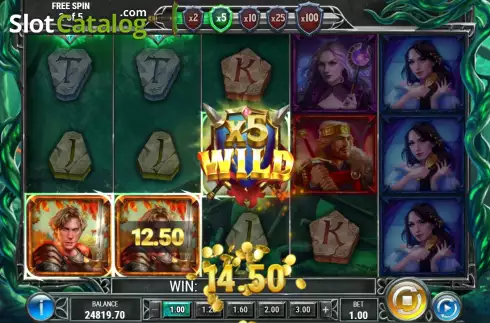 Free Spins Win Screen 3. Return of The Green Knight slot