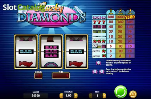 Win Screen 2. Lucky Diamonds slot