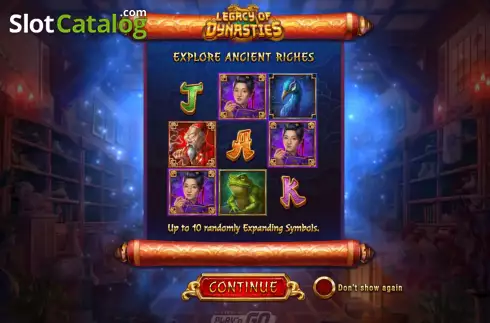 Bildschirm2. Legacy of Dynasties slot