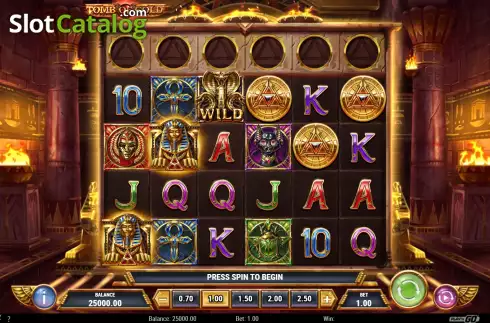 Game Screen. Tomb of Gold slot