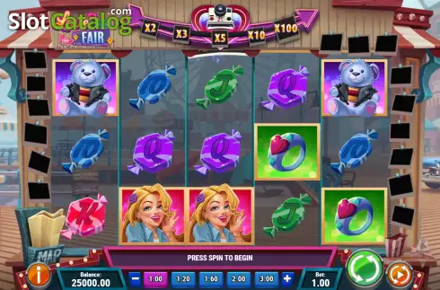 Game Screen. Love is in the Fair slot