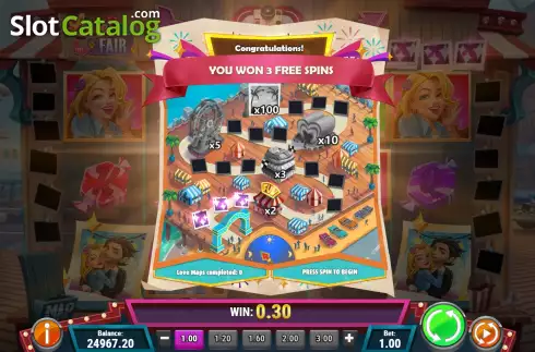 Free Spins Win Screen 2. Love is in the Fair slot