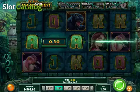 Win Screen. Cat Wilde and the Incan Quest slot