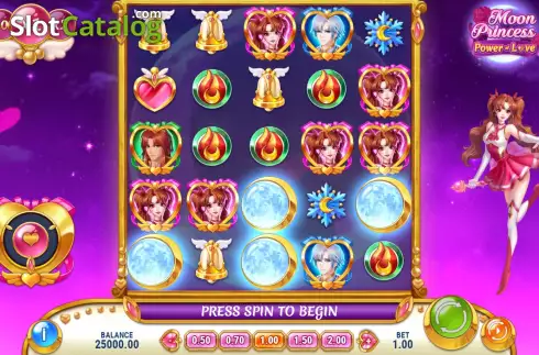 Game Screen. Moon Princess Power of Love slot