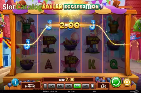 Win Screen. Easter Eggspedition slot