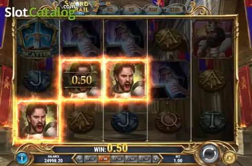 Win Screen 2. The Sword and the Grail Excalibur slot