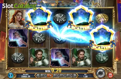 Free Spins Win Screen. The Sword and the Grail Excalibur slot