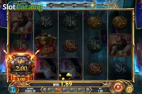 Free Spins Win Screen 4. The Sword and the Grail Excalibur slot