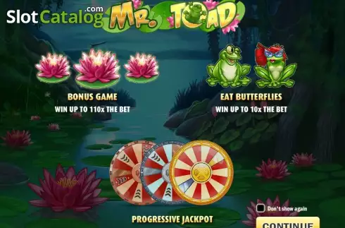 Ecranul 1. Mr Toad slot