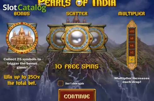 Spielfunktionen. Pearls of India slot