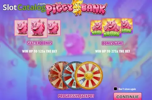 Características del juego. Piggy Bank (Games |nc) Tragamonedas 
