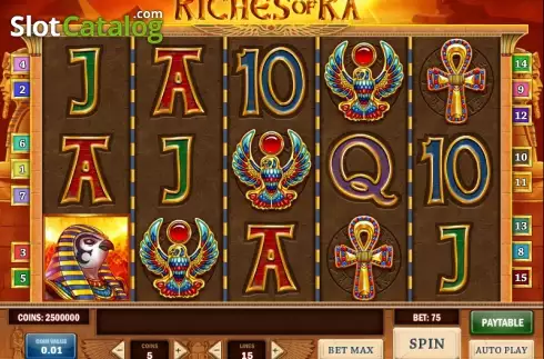 リール. Riches of Ra Slot (リッチーズ・オブ・ラ・スロット) カジノスロット